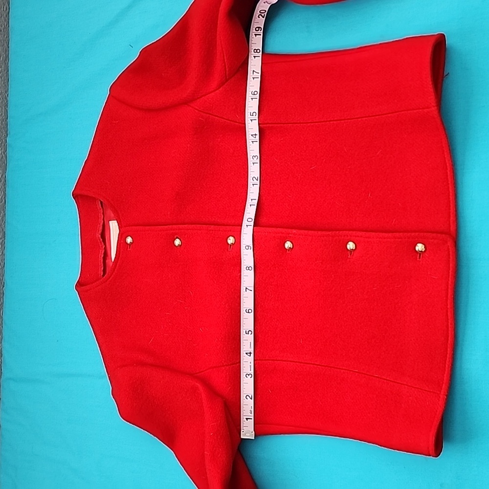 Vintage Pendleton Red Virgin Wool Cropped Jacket … - image 6